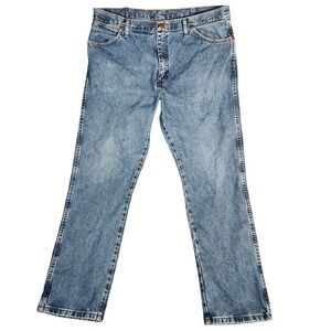 Wrangler‎ Jeans Men's 38X30 Blue Wash Straight Leg Classic Fit Denim 1013MWZGK